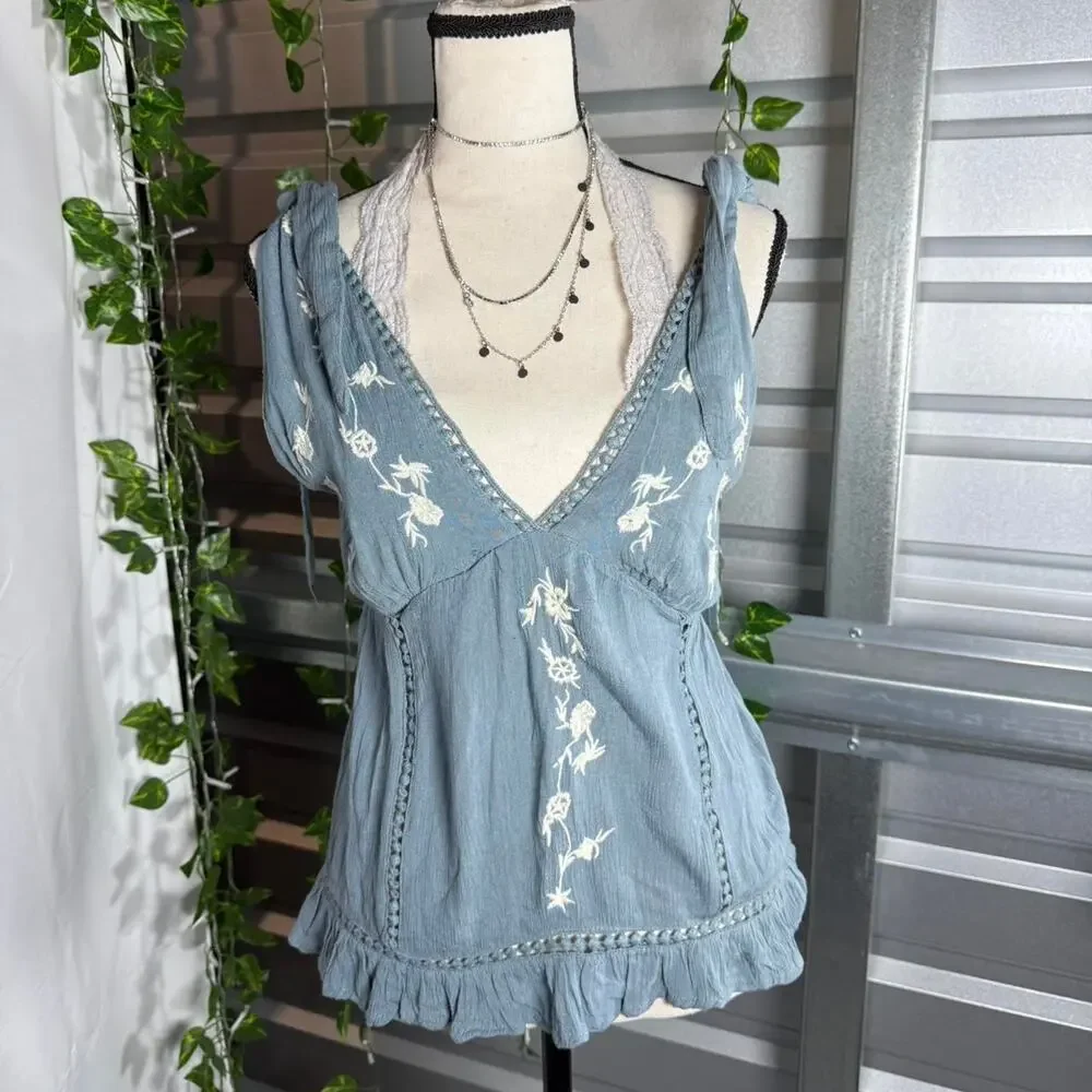 Sim Sam Blue Embroidered - Picture 2 of 8